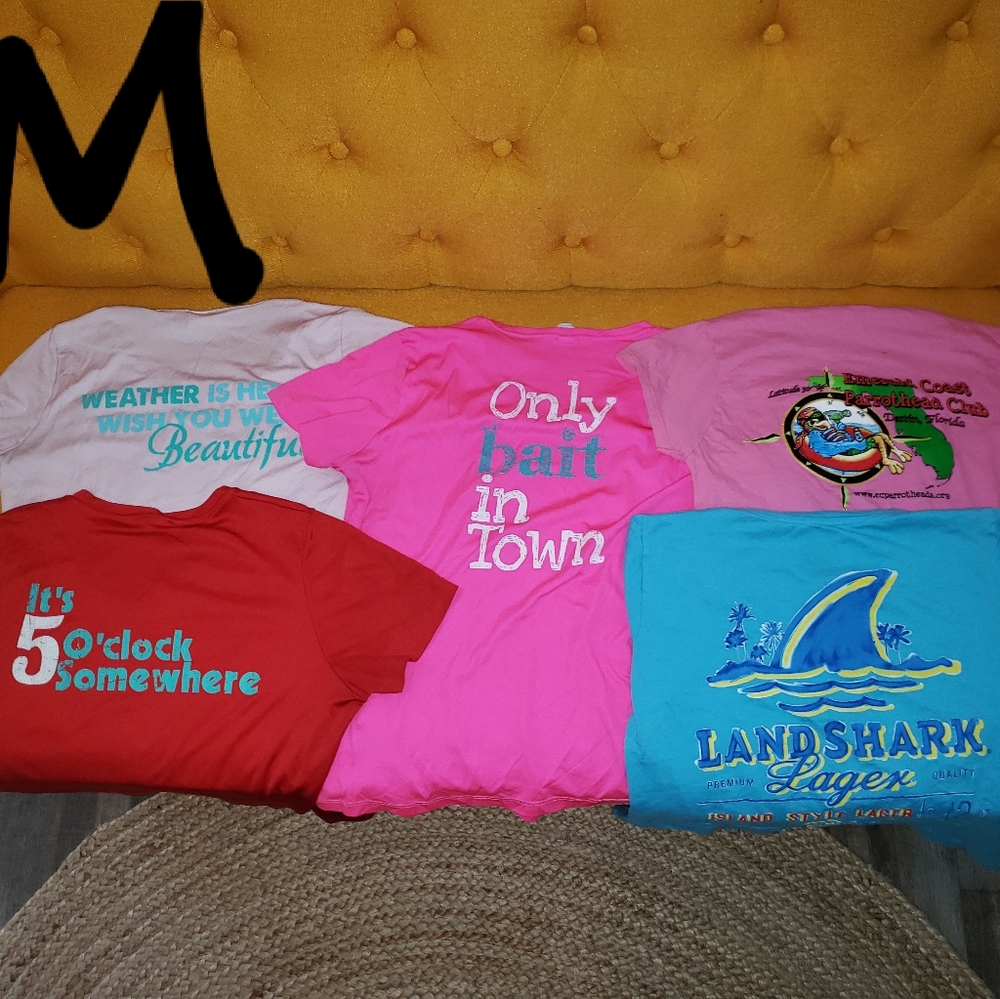 8 Margaritaville shirts and 1 visor